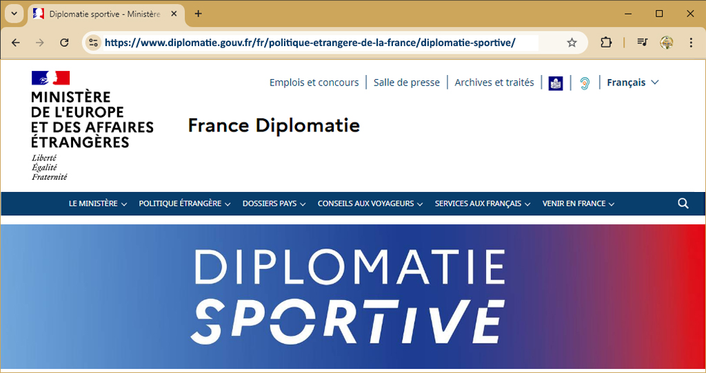 E. EMAD, la Diplomatie Sportive 